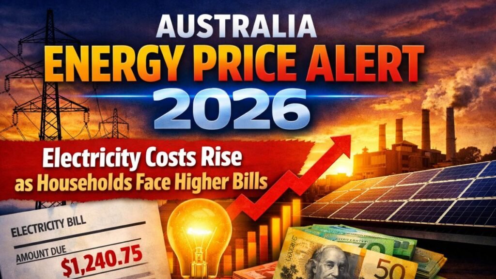 Australia Energy Price Alert 2026: Electricity Costs Rise as Households Face Higher Bills