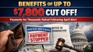 Benefits of up to $7,800 Cut Off! Payments for Thousands Halted Following April Alert