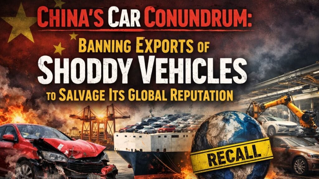 “China’s Car Conundrum: Banning Exports of Shoddy Vehicles to Salvage Its Global Reputation”